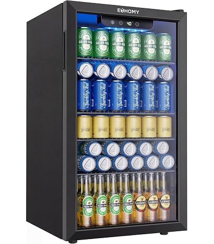 Amazon.com: Klarstein Mini Fridge with Glass Door, for Room